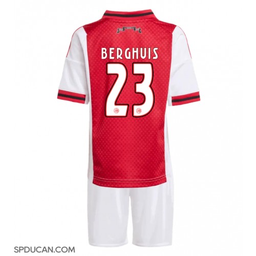 Dječji Nogometni Dres Ajax Steven Berghuis #23 Domaci 2025-26 Kratak Rukav (+ Kratke hlače)